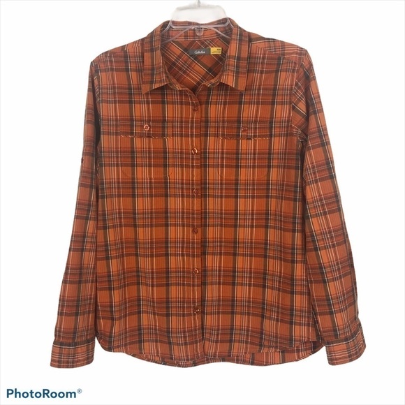 Cabela's Tops - CABELA’S Women’s Button Shirt Sz Medium Multi Color Plaid Long sleeves Convert
